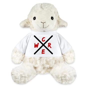 Crew Brush Red Wordmark - MiniFeet® Sheep Annika - white - Front