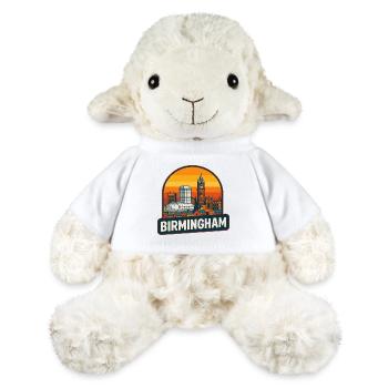 Vintage Birmingham Skyline Retro Sonnenuntergangsdesign - MiniFeet® Schaf Annika - Weiß - Vorne
