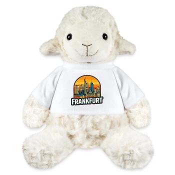 Francfort, Allemagne, Skyline Rétro Sunset Vintage - Mouton en peluche Annika MiniFeet® - blanc - Devant