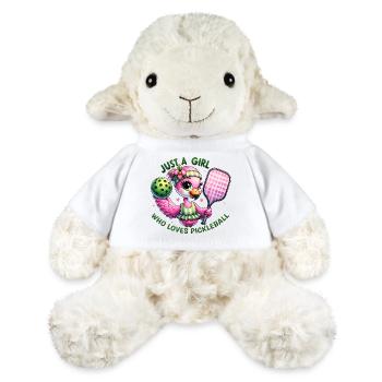 Girl loves pickleball - MiniFeet® Sheep Annika - white - Front
