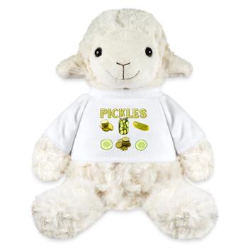 Amateur de cornichons concombre drôle - Mouton en peluche Annika MiniFeet® - blanc - Devant