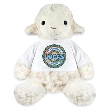 Spruch Lucas - MiniFeet® Schaf Annika - Weiß - Vorne
