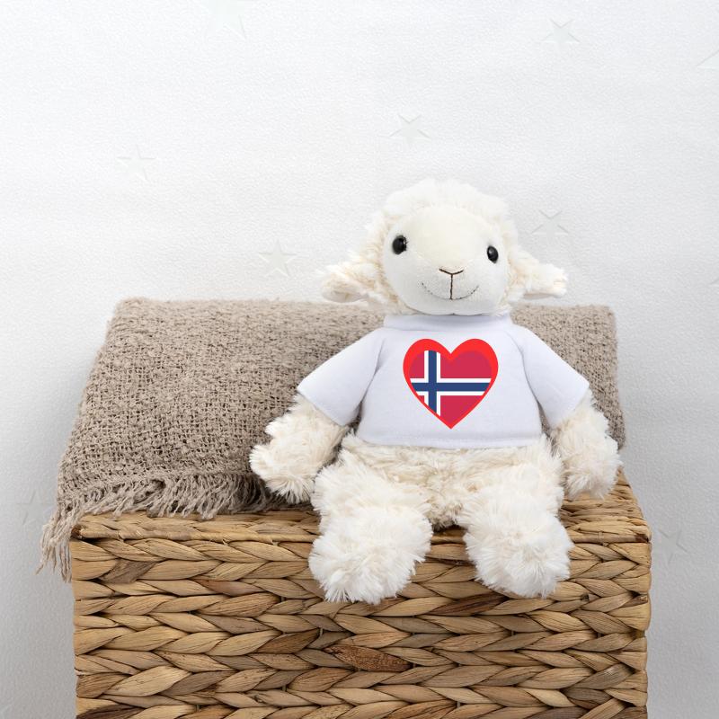 Norge Hjerte – Kjærlighet til Norge Mouton en peluche Annika MiniFeet®