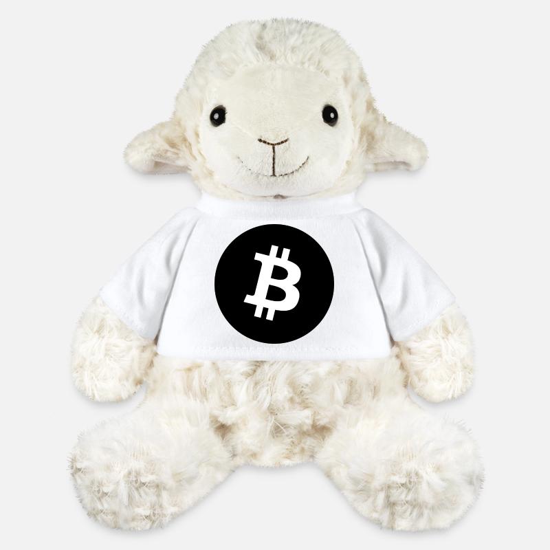 Bitcoin Symbol Kontrast Grafik - MiniFeet® Schaf Annika - Weiß