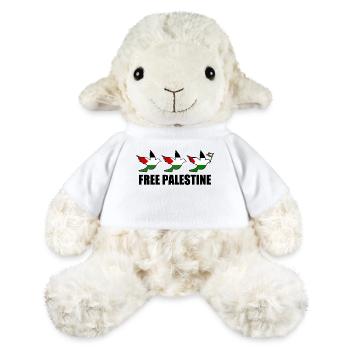 Free palestine - Mouton en peluche Annika MiniFeet® - blanc - Devant