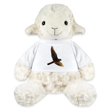 Faucon vole. Oiseau de proie - Mouton en peluche Annika MiniFeet® - blanc - Devant