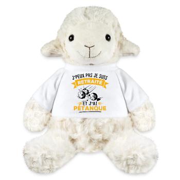 J'peux pas je suis retraité et j'ai pétanque - Mouton en peluche Annika MiniFeet® - blanc - Devant