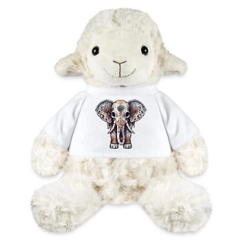 Elephant / Animal / Oriental / Flowers / Pattern - MiniFeet® Sheep Annika - white - Front