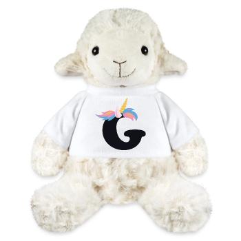 Unicorn Letter Rainbow Style "G" | be unique - MiniFeet® Sheep Annika - white - Front