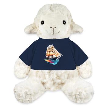 Bateau pirate / Bateau / Mer / Océan / Vagues - Mouton en peluche Annika MiniFeet® - bleu marine - Devant
