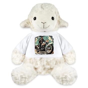 Motorrad Logo / Bike / Zweirad / Fahrzeug / Motors - MiniFeet® Schaf Annika - Weiß - Vorne