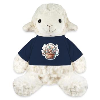 Panier d’oeufs de Pâques mignon couleur Pastel doux - Mouton en peluche Annika MiniFeet® - bleu marine - Devant