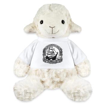 Bateau pirate / Bateau / Mer / Océan / Vagues - Mouton en peluche Annika MiniFeet® - blanc - Devant