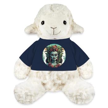 Tiki / Hawaï / Tropical / Île / Culture / Logo - Mouton en peluche Annika MiniFeet® - bleu marine - Devant