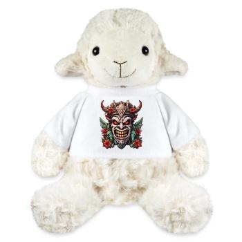 Tiki / Hawaï / Tropical / Île / Culture / Logo - Mouton en peluche Annika MiniFeet® - blanc - Devant