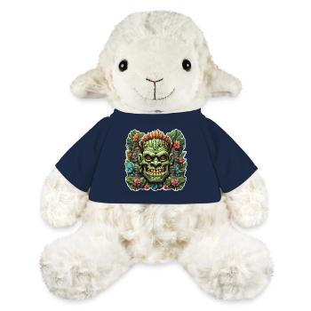 Tiki / Hawaï / Tropical / Île / Culture / Logo - Mouton en peluche Annika MiniFeet® - bleu marine - Devant