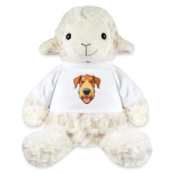 Airedale Terrier Hunderasse Aquarell Karikatur Kawa - MiniFeet® Schaf Annika - Weiß - Vorne