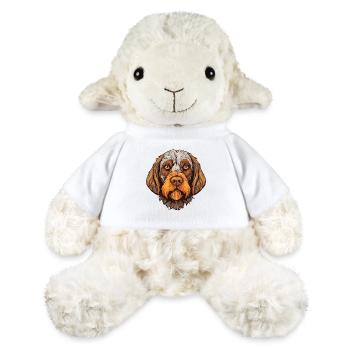 Pointage à poil dur Griffon chien race aquarelle C - Mouton en peluche Annika MiniFeet® - blanc - Devant
