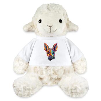Xoloitzcuintli race de chien aquarelle dessin animé kawaii - Mouton en peluche Annika MiniFeet® - blanc - Devant