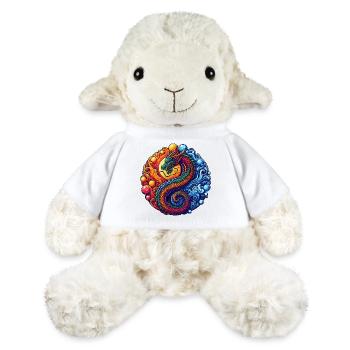 Vibrant Yin Yang Dragon - Mouton en peluche Annika MiniFeet® - blanc - Devant