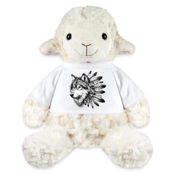 Loup amérindien Peau rouge américaine - Mouton en peluche Annika MiniFeet® - blanc - Devant