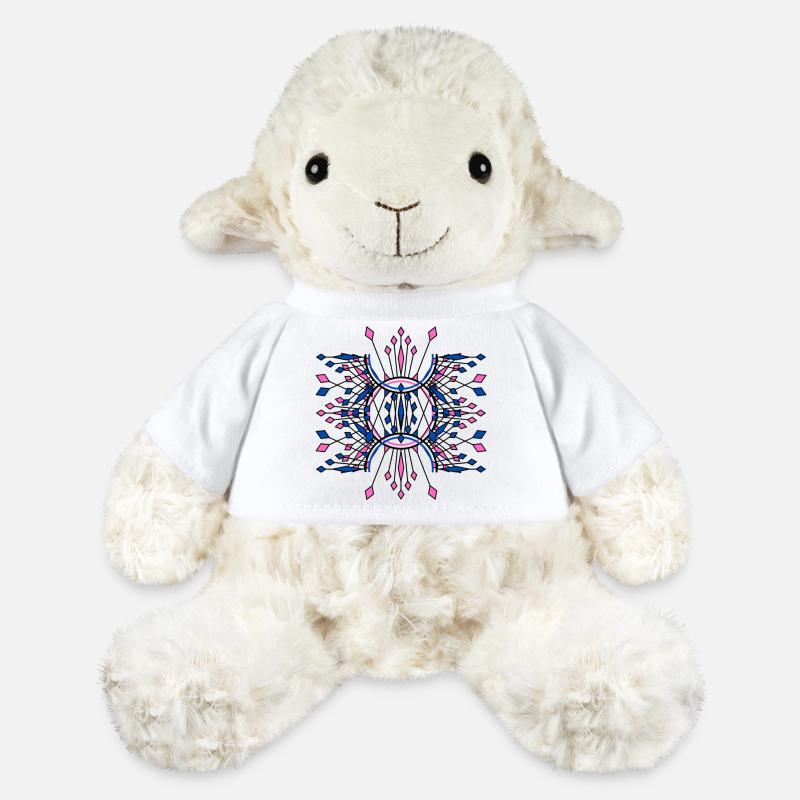 Symmetrical Sparkles Blue Pink - MiniFeet® Sheep Annika - white