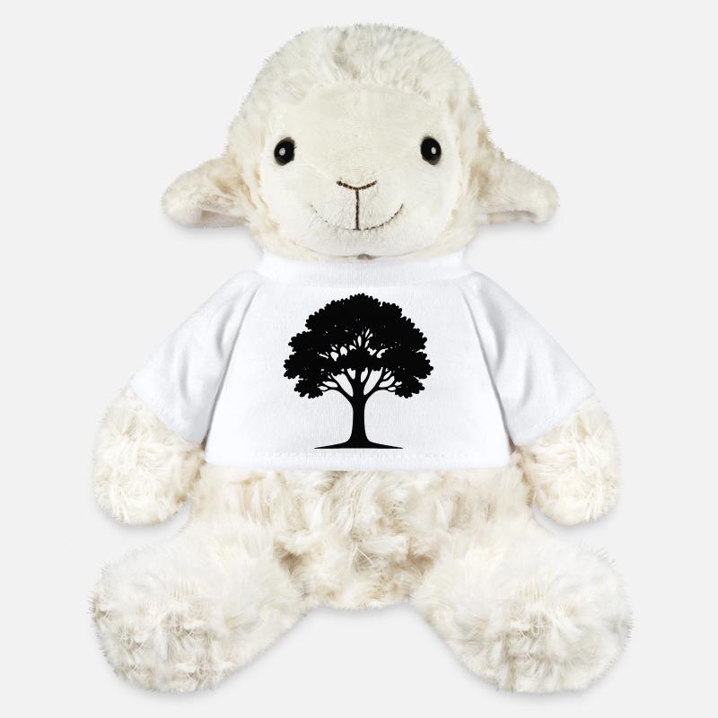 Stylish Tree Art Illustration - MiniFeet® Sheep Annika - white