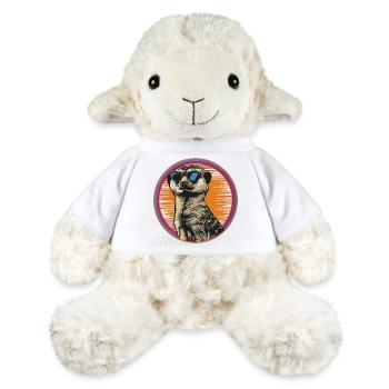 Erdmännchen mit Retro-Sonnenbrille - MiniFeet® Schaf Annika - Weiß - Vorne