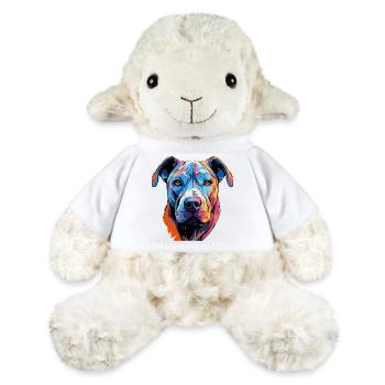 Pop Art de bandes dessinées pour chiens - Mouton en peluche Annika MiniFeet® - blanc - Devant