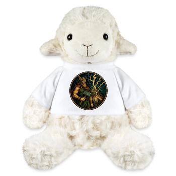 Thor avec un marteau - Mouton en peluche Annika MiniFeet® - blanc - Devant