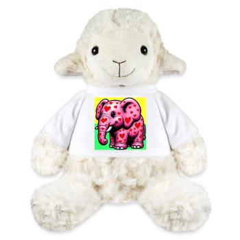 Elefant mit Herz und Herzen - MiniFeet® Schaf Annika - Weiß - Vorne