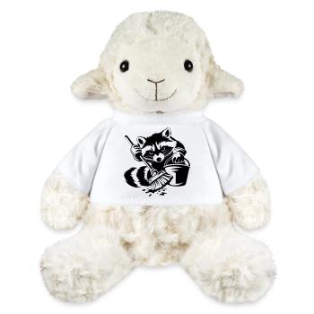 Raccoon with bucket & mop - MiniFeet® Sheep Annika - white - Front
