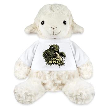 Ich komme in Frieden Alien Monster Shirt - MiniFeet® Schaf Annika - Weiß - Vorne