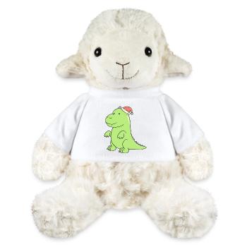a cute dinosaur at Christmas - MiniFeet® Sheep Annika - white - Front