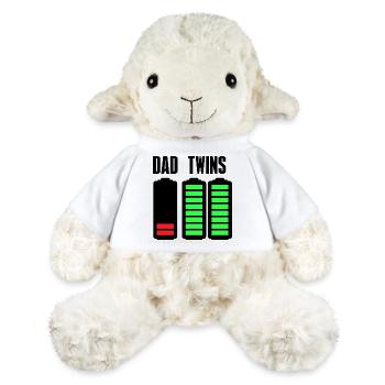Égaliseur de barre néon sur noir - Mouton en peluche Annika MiniFeet® - blanc - Devant