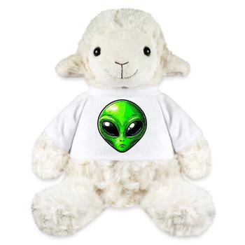 Alien extraterrestre martien - Mouton en peluche Annika MiniFeet® - blanc - Devant