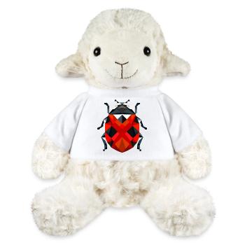 Stilvolle polygonale Marienkäfer-Illustration - MiniFeet® Schaf Annika - Weiß - Vorne