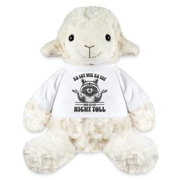 Waschbär - Es ist wie es ist und es ist nicht toll - MiniFeet® Schaf Annika - Weiß - Vorne