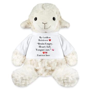 Retriever libre avec cœur et expression faciale - Mouton en peluche Annika MiniFeet® - blanc - Devant