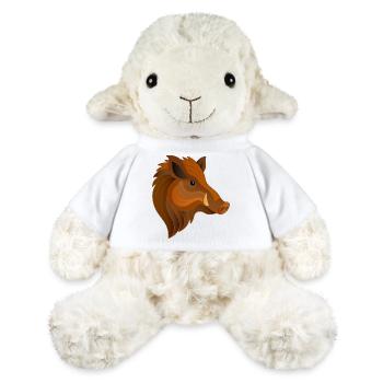 Wildschwein-Porträt Ausdrucksstarker Waldbewohner - MiniFeet® Schaf Annika - Weiß - Vorne