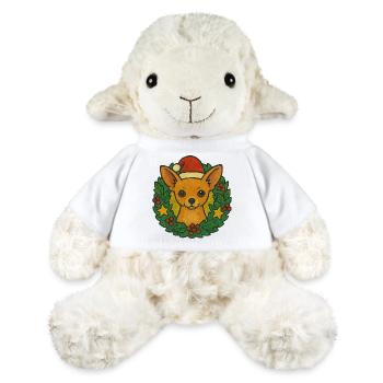 Chihuahua Christmas Wreath - MiniFeet® Sheep Annika - white - Front