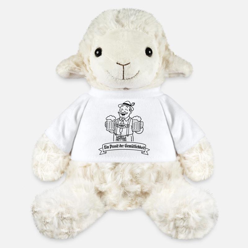 Herr Bier - Ein Prosit der Gemütlichkeit - Mouton en peluche Annika MiniFeet® - blanc