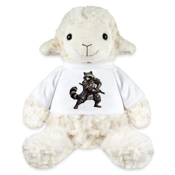 Raccoon Samurai with Katana - MiniFeet® Sheep Annika - white - Front