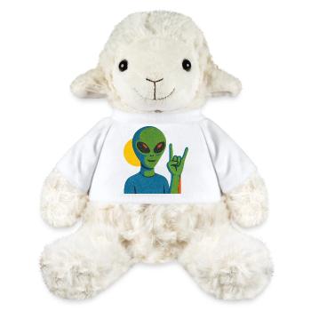 Panneau néon en pierre extraterrestre - Mouton en peluche Annika MiniFeet® - blanc - Devant
