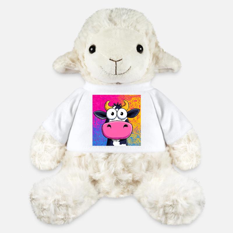 vache - Mouton en peluche Annika MiniFeet® - blanc