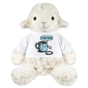 Lusitger Kaffee Spruch - MiniFeet® Schaf Annika - Weiß - Vorne