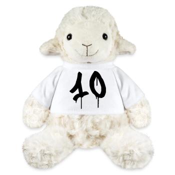 Nombre 10 Style Graffiti Urbain - Mouton en peluche Annika MiniFeet® - blanc - Devant