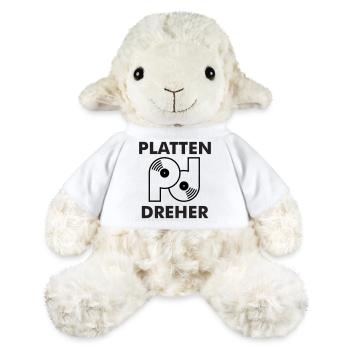 Plattendreher Logo mit Schriftzug - MiniFeet® Schaf Annika - Weiß - Vorne