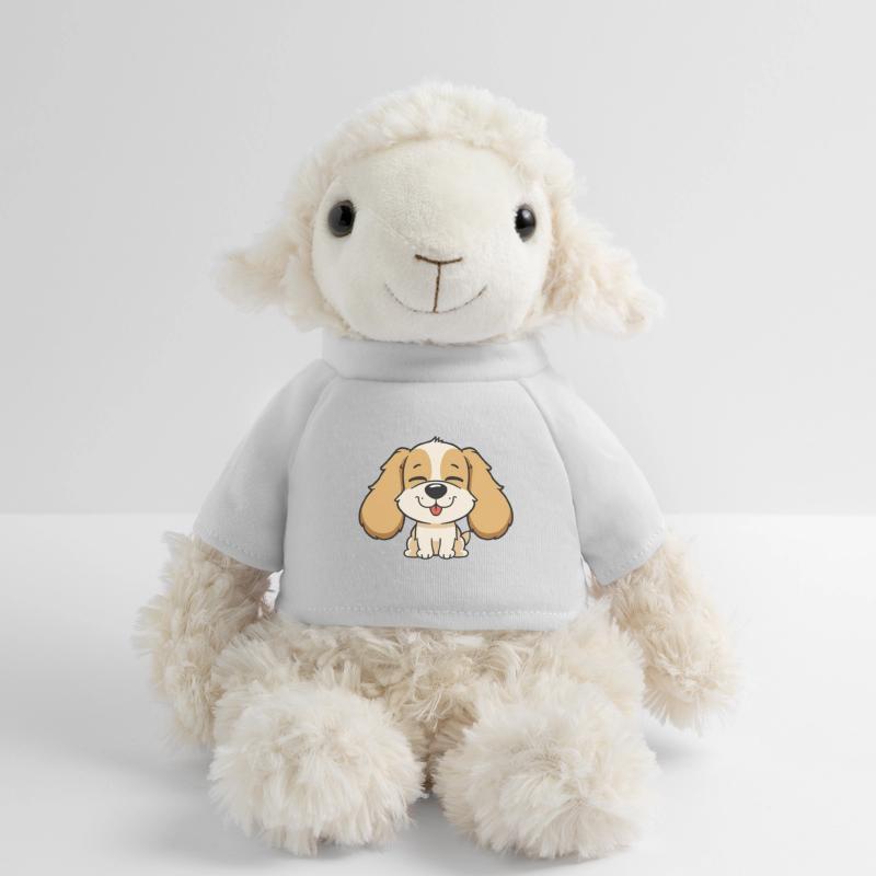 Tête de chien mignonne avec une expression joyeuse Mouton en peluche Annika MiniFeet®