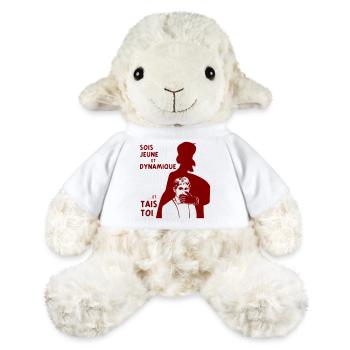 SOIS JEUNE ET TAIS TOI - MACRON / DE GAULLE - Mouton en peluche Annika MiniFeet® - blanc - Devant